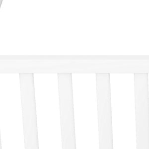 HomeRoots White Wood Queen Bed Frame - Modern Design with Sturdy Support, Perfect for Any Bedroom Décor Style 606940