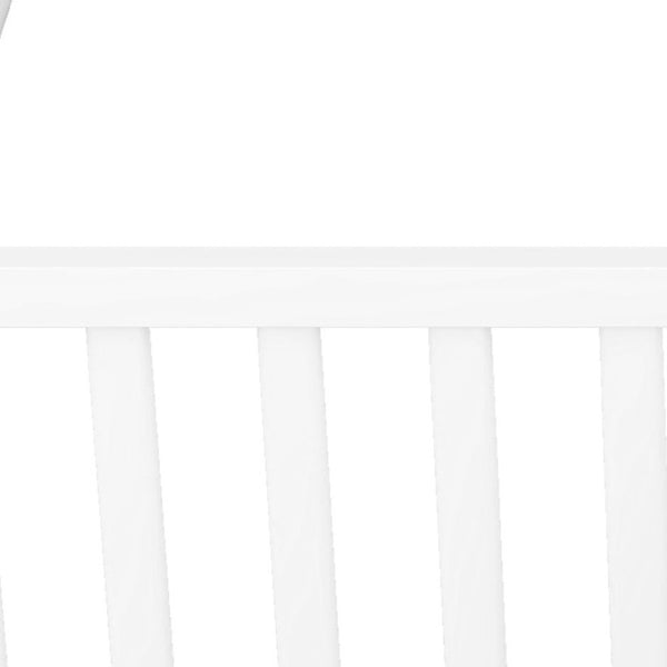 HomeRoots White Wood Queen Bed Frame - Modern Design with Sturdy Support, Perfect for Any Bedroom Décor Style 606940