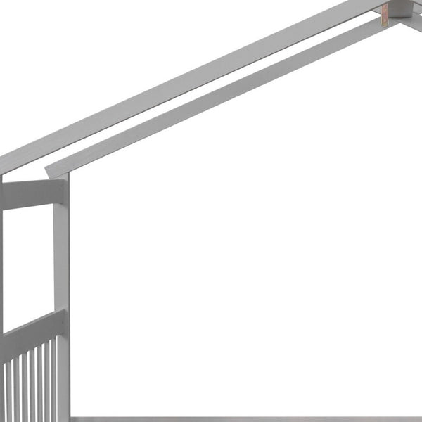 HomeRoots Gray Wood Twin Bed Frame - Contemporary Platform Design with Durable Build for Lasting Comfort & Style 606948