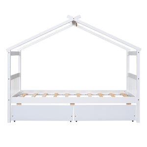 HomeRoots White Wood Twin Bed Frame - Elegant Modern Design with Durable Support for Cozy Bedrooms & Guest Rooms 606949