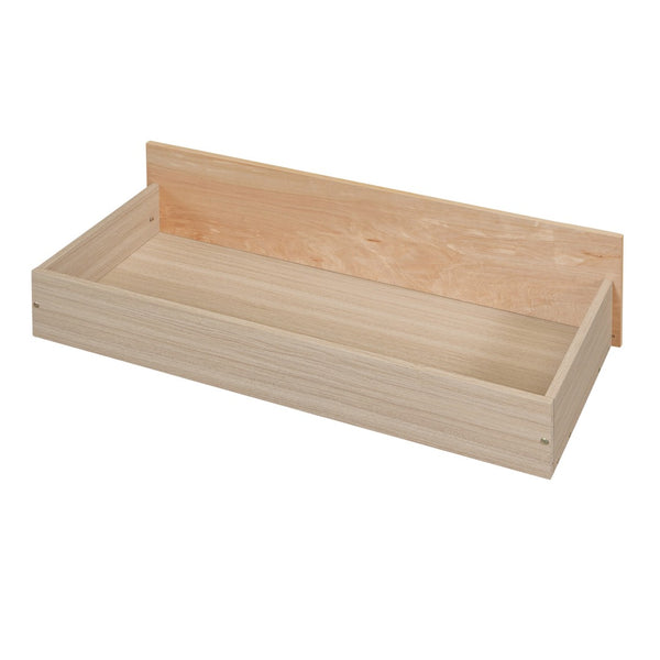 HomeRoots Natural Wood Twin House Bed with Integrated Drawers - Timeless Charm & Practical Storage Solution! 606951