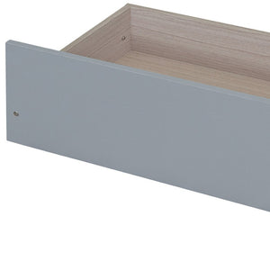HomeRoots Gray Wood Twin Daybed Frame with Under-Bed Drawers for Modern Storage & Space-Saving Style 606964