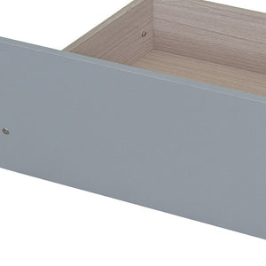 HomeRoots Gray Wood Twin Daybed Frame with Under-Bed Drawers for Modern Storage & Space-Saving Style 606964