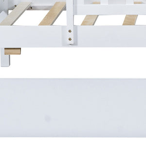 HomeRoots White Wood Twin Daybed Frame with Storage Drawers - Stylish, Durable Design for Versatile Use 606965