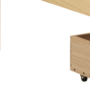 HomeRoots Natural Wood Twin Daybed Frame with Storage Drawers - Stylish Multi-Functional Design for Any Space 606967