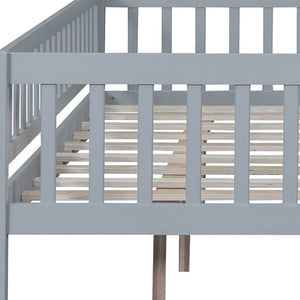 HomeRoots Gray Wood Full Daybed Frame with Under-Bed Drawers - Stylish Storage Solution for Any Bedroom! 606968