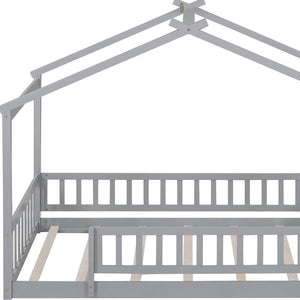 HomeRoots Gray Wood Twin Bed Frame - Contemporary Design, Sturdy Support & Stylish Comfort for Every Bedroom 606971