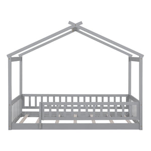 HomeRoots Gray Wood Twin Bed Frame - Contemporary Design, Sturdy Support & Stylish Comfort for Every Bedroom 606971
