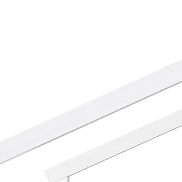 HomeRoots White Wood Full Bed Frame - Stylish Platform Design for Modern Bedrooms, Durable & Supportive Structure 606976