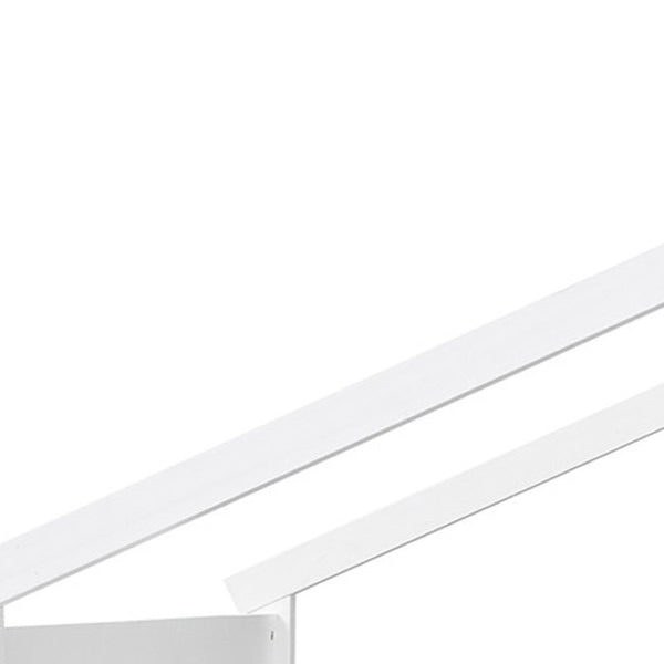 HomeRoots White Wood Full Bed Frame - Stylish Platform Design for Modern Bedrooms, Durable & Supportive Structure 606976