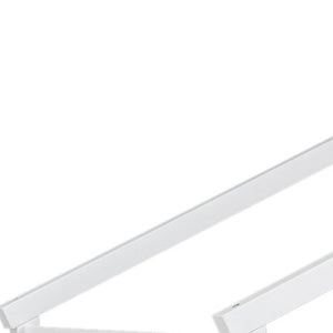 HomeRoots White Wood Twin Bed Frame with Rolling Trundle - Space-Saving Design for Kids & Guest Rooms, Durable! 606980