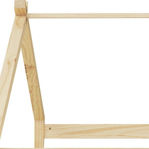 HomeRoots Natural Wood Twin Bed Frame – Stylish, Durable Platform Design with Supportive Slats for Comfort 606986