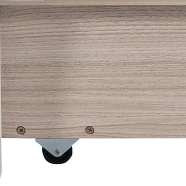 HomeRoots White Wood Twin Bed Frame - Elegant Design with Durable Construction & Support for Ultimate Comfort 606989