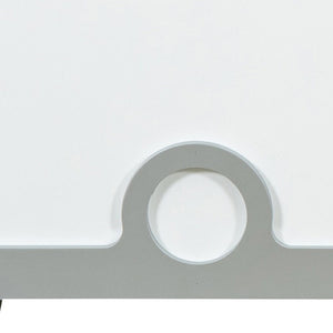 HomeRoots White Wood Full Bed Frame - Modern Design with Sturdy Support, No Box Spring Needed, Easy Assembly 606997
