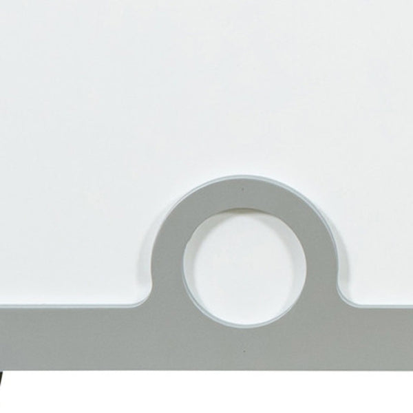 HomeRoots White Wood Full Bed Frame - Modern Design with Sturdy Support, No Box Spring Needed, Easy Assembly 606997