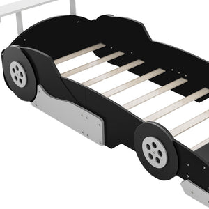 HomeRoots Black Wood Twin Bed Frame – Modern Low-Profile Design with Durable Slats for Ultimate Comfort & Style 606998