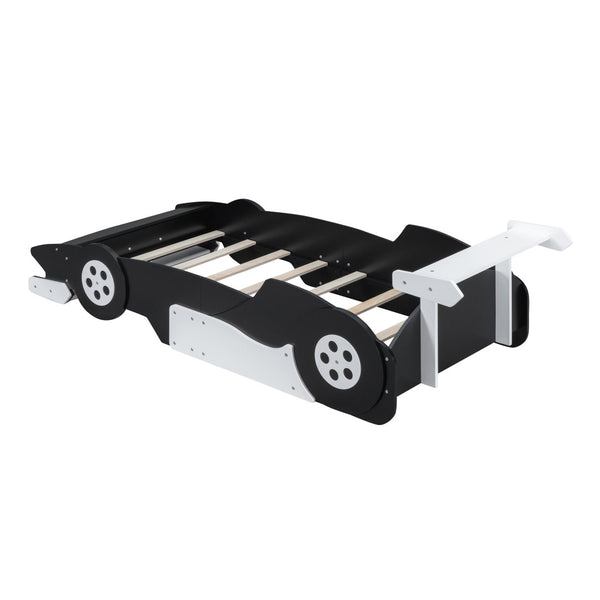 HomeRoots Black Wood Twin Bed Frame – Modern Low-Profile Design with Durable Slats for Ultimate Comfort & Style 606998