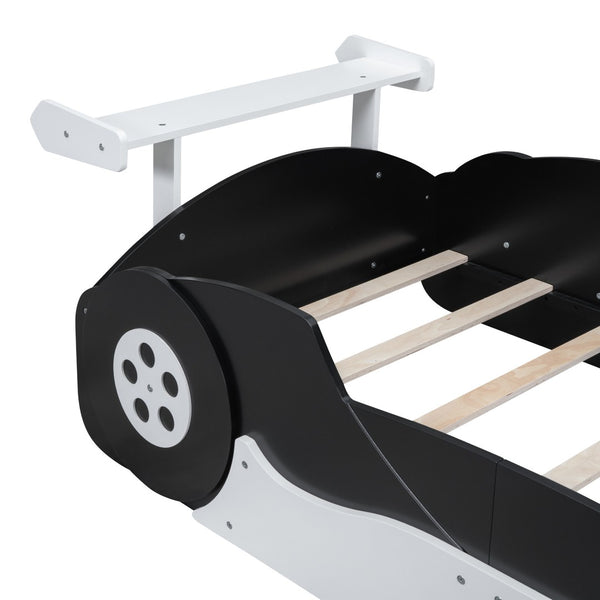HomeRoots Black Wood Twin Bed Frame – Modern Low-Profile Design with Durable Slats for Ultimate Comfort & Style 606998