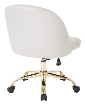 OSP Home Furnishings Layton Mid Back Office Chair Cream
