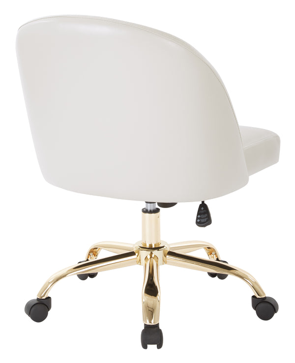 OSP Home Furnishings Layton Mid Back Office Chair Cream