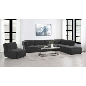 English Elm Ortega Boucle Square Ottoman Textured Charcoal Upholstery for Living Room Seating B062P451788