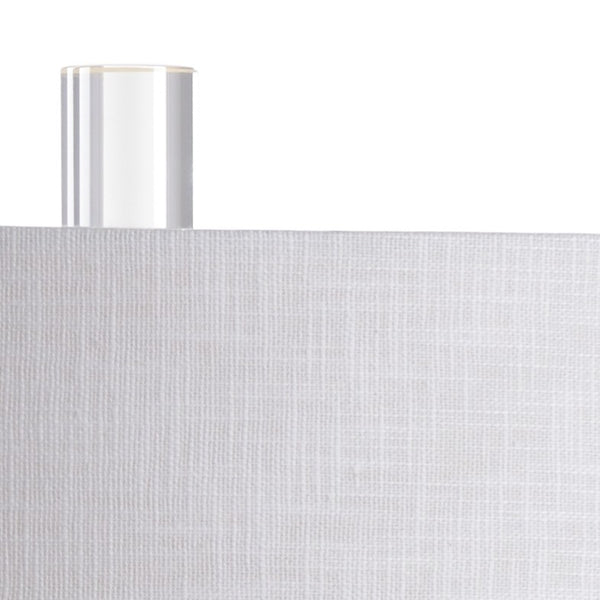 Wildwood Langdon Sculptural Table Lamp With Faux Stone & Crystal Base, Off-White Linen Shade, 30.5" Tall 60701