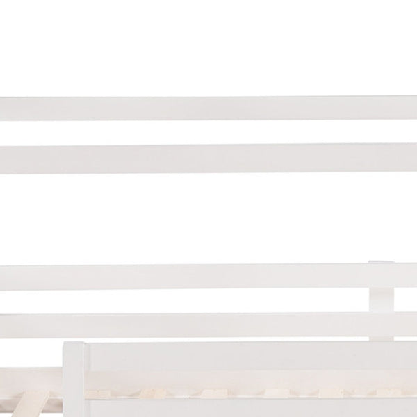 HomeRoots White Canopy Twin Loft Bed with Slide - Durable Solid Wood Design for Fun, Study, and Play Space 607026