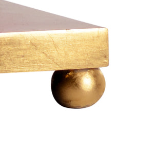 Wildwood Whitney Double-Gourd Lamp In Dark Autumn Orange With Antique Gold Leaf Base — Compact Elegant Accent 60704