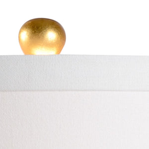 Wildwood Whitney Double-Gourd Lamp In Dark Autumn Orange With Antique Gold Leaf Base — Compact Elegant Accent 60704