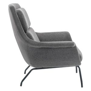 OSP Home Furnishings Adria Armchair  Charcoal/Black