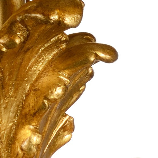 Wildwood Mar-A-Lago Sculptural Leaf Lamp In Antique Gold & Black – 37" Transitional Table Lamp For Ambient Accent Lighting 60719