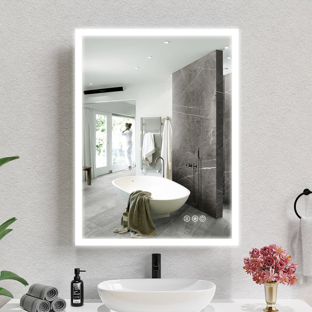 English Elm Led Lighted Medicine Cabinet With Anti-Fog Mirror, Adjustable Color Temperatures & Storage Solutions W3735P374358