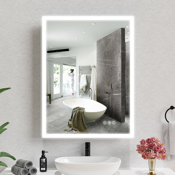 English Elm Led Lighted Medicine Cabinet With Anti-Fog Mirror, Adjustable Color Temperatures & Storage Solutions W3735P374358