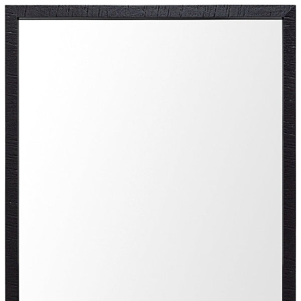 HomeRoots 42" Sleek Black Framed Bathroom Vanity Mirror - Modern Design for Stylish Reflection & Versatile Use 607217