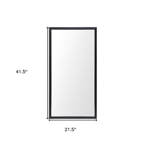 HomeRoots 42" Sleek Black Framed Bathroom Vanity Mirror - Modern Design for Stylish Reflection & Versatile Use 607217