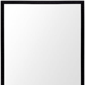 HomeRoots 32" Modern Black Framed Bathroom Mirror - Sleek Design, Easy Installation, Versatile for Any Space 607218