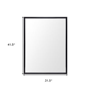 HomeRoots 42" Modern Black Framed Bathroom Vanity Mirror - Sleek Design for Any Room, Easy Installation & Versatile Use 607219
