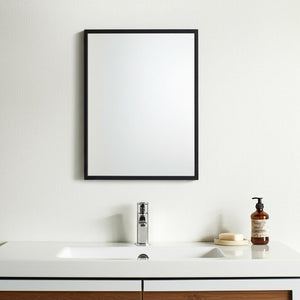 HomeRoots 42" Modern Black Framed Bathroom Vanity Mirror - Sleek Design for Any Room, Easy Installation & Versatile Use 607219