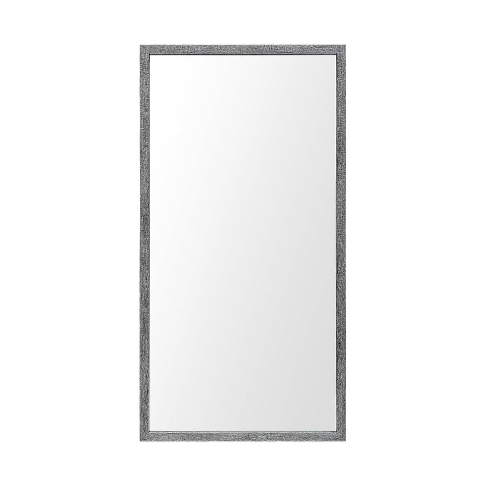 HomeRoots 42" Gray Framed Vanity Mirror - Modern Design, Easy to Install, Perfect for Bathrooms & Entryways 607221