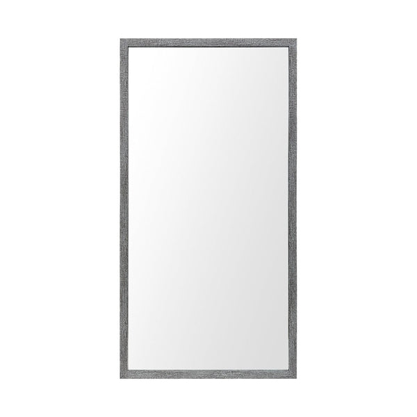 HomeRoots 42" Gray Framed Vanity Mirror - Modern Design, Easy to Install, Perfect for Bathrooms & Entryways 607221