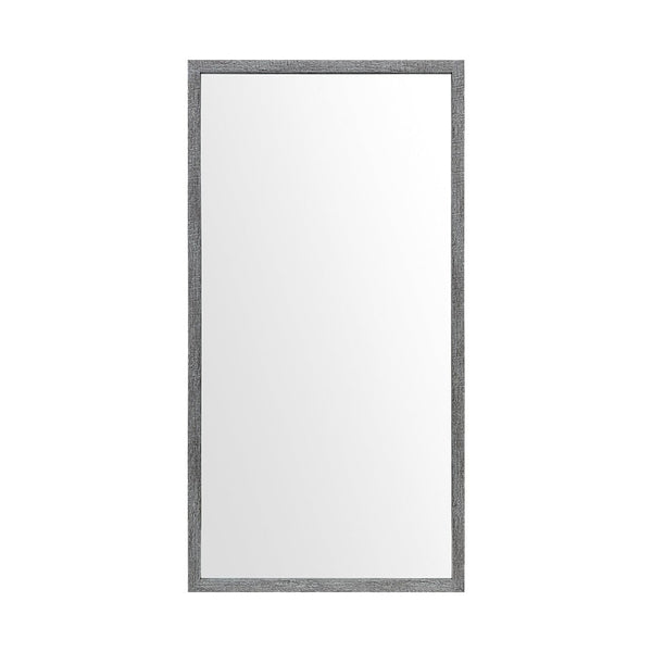HomeRoots 42" Gray Framed Vanity Mirror - Modern Design, Easy to Install, Perfect for Bathrooms & Entryways 607221