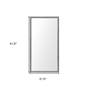 HomeRoots 42" Gray Framed Vanity Mirror - Modern Design, Easy to Install, Perfect for Bathrooms & Entryways 607221