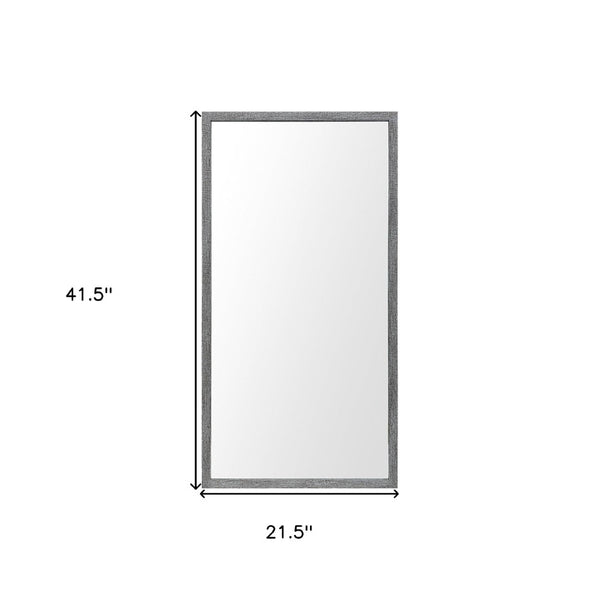 HomeRoots 42" Gray Framed Vanity Mirror - Modern Design, Easy to Install, Perfect for Bathrooms & Entryways 607221