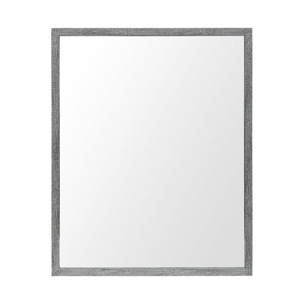 HomeRoots 32" Contemporary Gray Framed Vanity Mirror - Modern Design, Premium Glass, Versatile Accent for Any Room 607222