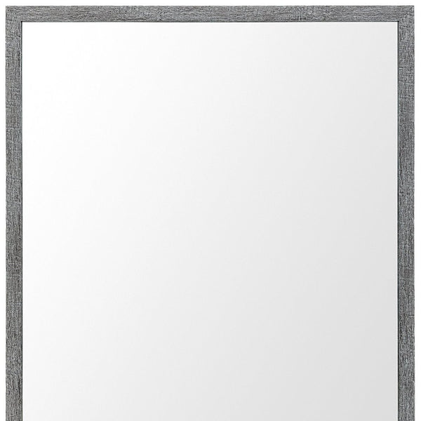 HomeRoots 32" Contemporary Gray Framed Vanity Mirror - Modern Design, Premium Glass, Versatile Accent for Any Room 607222