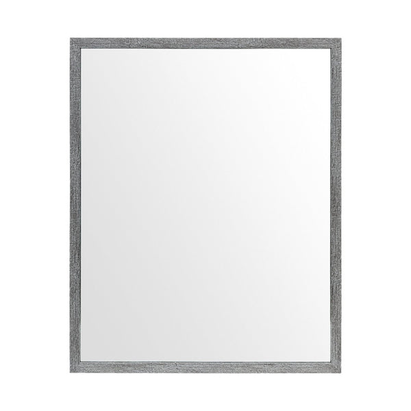 HomeRoots 32" Contemporary Gray Framed Vanity Mirror - Modern Design, Premium Glass, Versatile Accent for Any Room 607222