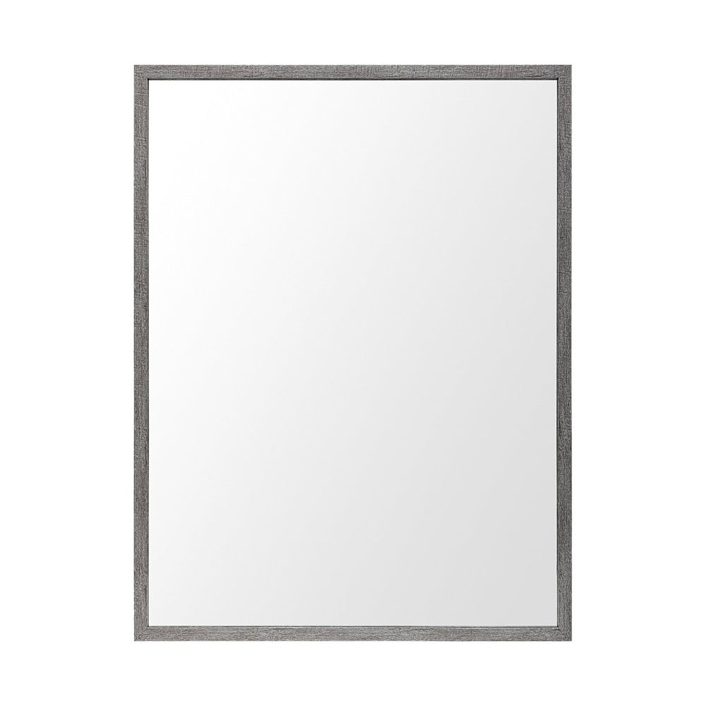 HomeRoots 42" Gray Framed Bathroom Vanity Mirror - Modern Rectangle Design for Stylish Spaces & Daily Grooming 607223
