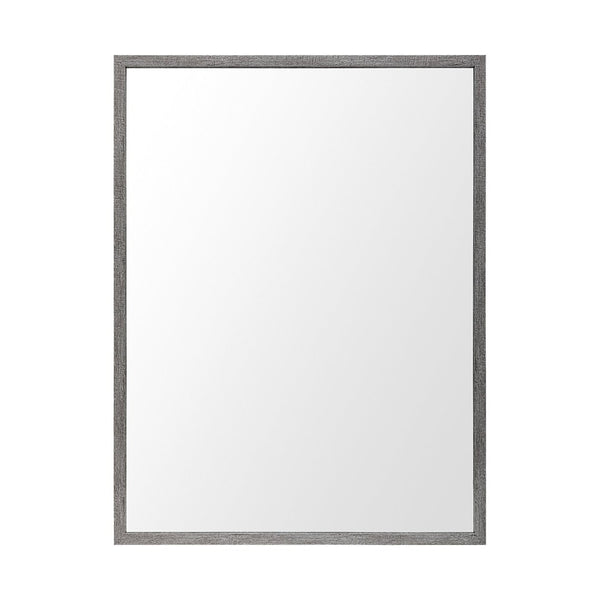 HomeRoots 42" Gray Framed Bathroom Vanity Mirror - Modern Rectangle Design for Stylish Spaces & Daily Grooming 607223