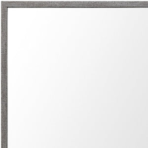 HomeRoots 42" Gray Framed Bathroom Vanity Mirror - Modern Rectangle Design for Stylish Spaces & Daily Grooming 607223