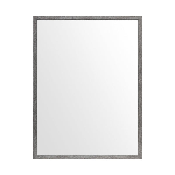 HomeRoots 42" Gray Framed Bathroom Vanity Mirror - Modern Rectangle Design for Stylish Spaces & Daily Grooming 607223